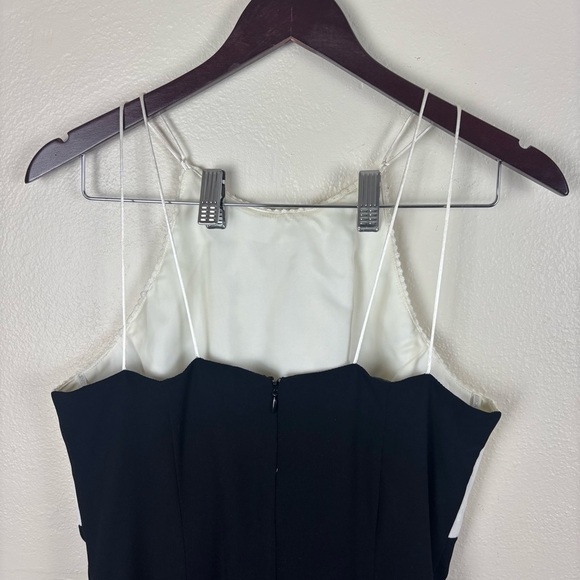 Scott McClintock High Neck Floral Lace Dress In Black & White Women’s Sz 10 VTG - Picture 6 of 7